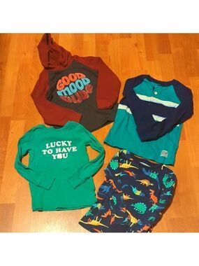 Boys 5T Long Sleeve Pajama Tops Dinosaur St Patrick's